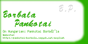 borbala pankotai business card